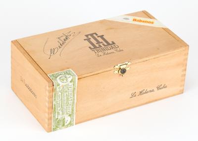 Lot #6056 Fidel Castro Signed Cigar Box for an American Sailor