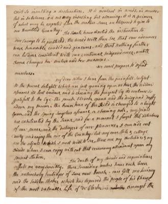 Lot #6004 Abigail Adams Autograph Letter Signed as First Lady on French Revolution: "National Degradation and unparalled corruption" - Image 3