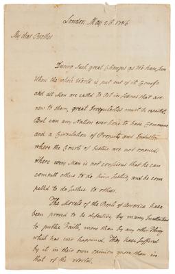 Lot #6001 John Adams Autograph Letter Signed on Debt Defaults Under Treaty of Paris: "The Morals of the People of America have been proved to be defective" - Image 2