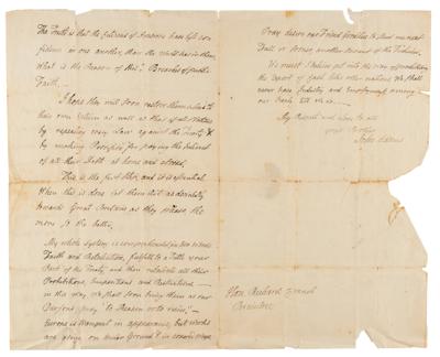 Lot #6001 John Adams Autograph Letter Signed on Debt Defaults Under Treaty of Paris: "The Morals of the People of America have been proved to be defective" - Image 3
