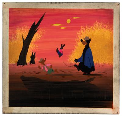 Lot #6077 Mary Blair concept painting of Br'er Rabbit, Fox, and Bear from Song of the South - Image 2