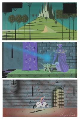Lot #6080 Sleeping Beauty: (3) Concept Paintings