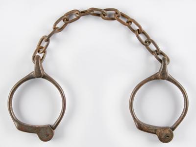 Lot #6091 Harry Houdini's Personally-Owned Bean Cobb Leg Irons - Image 2