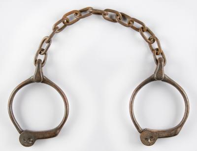 Lot #6091 Harry Houdini's Personally-Owned Bean Cobb Leg Irons - Image 3