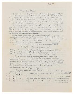 Lot #6047 Albert Einstein Autograph Letter Signed on Unified Field Theory with Equations (including his favorite equation “Rik =0”) - Image 2