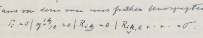 Lot #6047 Albert Einstein Autograph Letter Signed on Unified Field Theory with Equations (including his favorite equation “Rik =0”) - Image 5