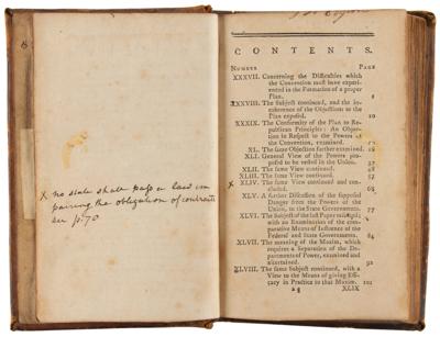 Lot #6011 Alexander Hamilton: The Federalist Papers (Extremely Rare Original 1788 First Edition Printing, Vol. II) - Image 4
