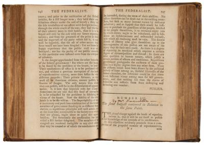 Lot #6011 Alexander Hamilton: The Federalist Papers (Extremely Rare Original 1788 First Edition Printing, Vol. II) - Image 6