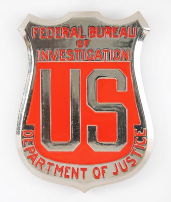 Lot #6055 J. Edgar Hoover's Oversized FBI Raid Badge Prototype from Hoover's Personal Collection - Image 1