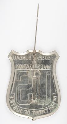 Lot #6055 J. Edgar Hoover's Oversized FBI Raid Badge Prototype from Hoover's Personal Collection - Image 2