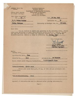 Lot #6061 Manhattan Project: Copper Plutonium Core Tamper Prototypes with "Fat Man" and "Little Boy" Correspondence (1944-45) - Image 23