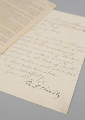 Lot #6019 U. S. Grant Document Signed as President to End Ku Klux Klan Violence