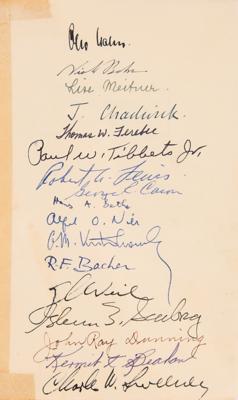 Lot #6090 Manhattan Project: Atomic Bomb Signed Book with Einstein, Oppenheimer, Bohr, Enola Gay Crew, Nobel Prize Winners, and Nuclear Researchers - Image 4