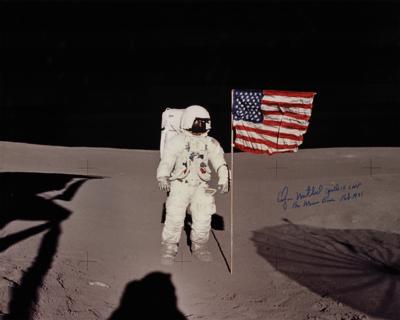 Lot #390 Edgar Mitchell Signed Photograph - Image 1