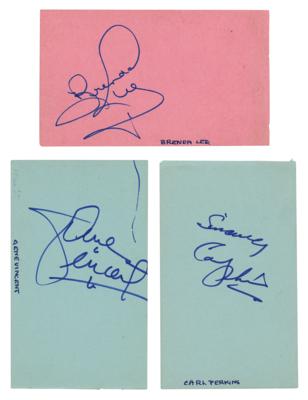 Lot #586 Rock and Roll: Lee, Perkins, and Vincent Signatures - Image 1