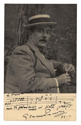 Lot #498 Giacomo Puccini Signed Photograph with Musical Quotation - Image 1