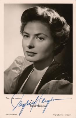 Lot #635 Ingrid Bergman Signed Photograph