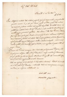 Lot #216 Monaldo Leopardi Letter Signed - Image 1