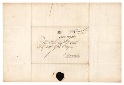 Lot #216 Monaldo Leopardi Letter Signed - Image 2