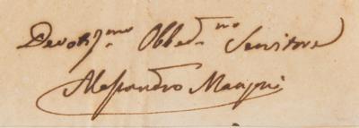 Lot #461 Alessandro Manzoni Rare Autograph Letter Signed - Image 3