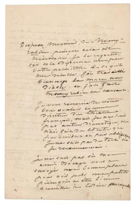 Lot #468 George Sand Autograph Letter Signed on Theater - Image 1