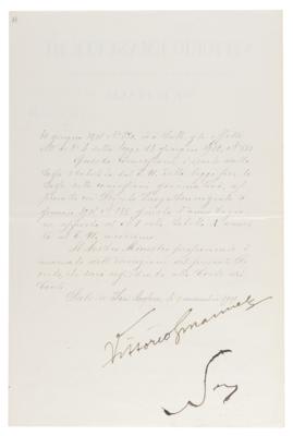 Lot #292 Vittorio Emanuele III Document Signed - Image 2