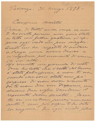 Lot #531 Ruggero Leoncavallo Autograph Letter Signed - Image 1