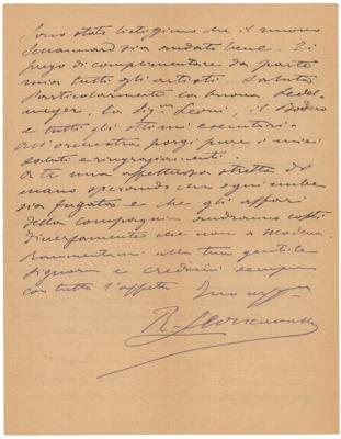 Lot #531 Ruggero Leoncavallo Autograph Letter Signed - Image 4