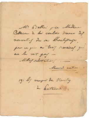 Lot #495 Vincenzo Bellini Autograph Letter Signed - Image 1