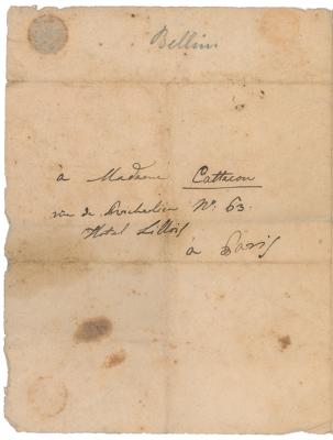 Lot #495 Vincenzo Bellini Autograph Letter Signed - Image 2