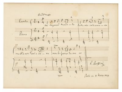 Lot #500 Gioachino Rossini AMQS from 'Mi lagnerò tacendo’ - Image 1