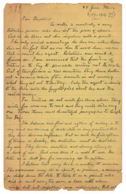 Lot #469 John Steinbeck Archive with Incredible Handwritten Letter on Writing - Image 2