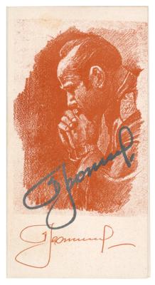 Lot #384 Alexei Leonov Signed 60th Birthday Invitation - Image 1