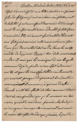 Lot #178 Alexander II of Russia and Catherine Dolgorukova Autograph Letter Archive (100+) - Image 8