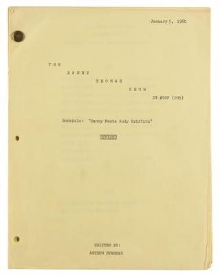 Lot #725 The Danny Thomas Show: Andy Griffith Debut Script - Image 1