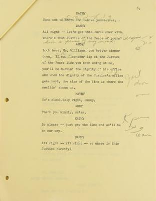 Lot #725 The Danny Thomas Show: Andy Griffith Debut Script - Image 4