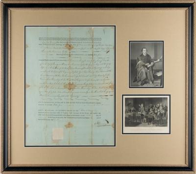 Lot #63 Patrick Henry Document Signed (1780)
