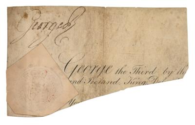 Lot #89 King George III Signature