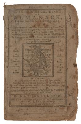 Lot #75 Nathanael Low Almanac for 1778 - Image 1