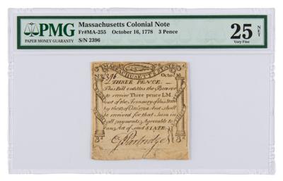 Lot #79 Paul Revere: Massachusetts Bay Currency (3