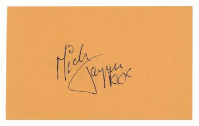 Lot #587 Rolling Stones: Mick Jagger Signature