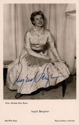 Lot #634 Ingrid Bergman Signed Photograph