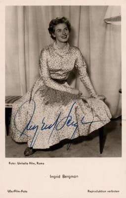 Lot #634 Ingrid Bergman Signed Photograph - Image 1