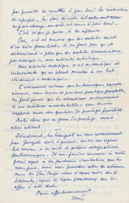 Lot #410 Rene Magritte Autograph Letter Signed - Image 2