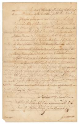 Lot #21 John Hancock Document Signed (1783) - Image 4