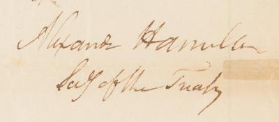 Lot #58 Alexander Hamilton Signed Document on the Import of Distilled Spirits - Image 4