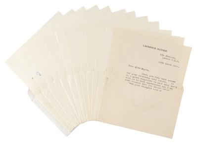 Lot #617 Laurence Olivier Collection of (14) Typed Letters Signed - Image 3