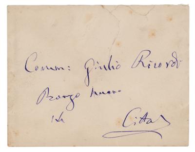 Lot #505 Giuseppe Verdi Autograph Letter Signed - Image 2