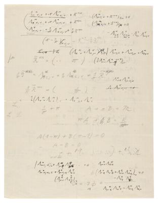 Lot #210 Albert Einstein Autograph Scientific Manuscript Signed - Image 2