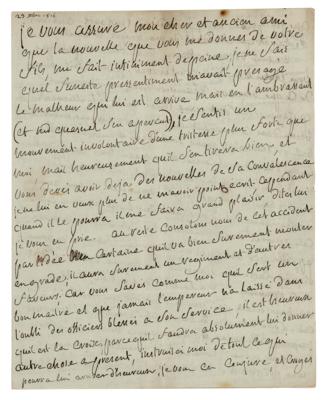 Lot #467 Marquis de Sade Autograph Letter Signed on Napoleon - Image 1